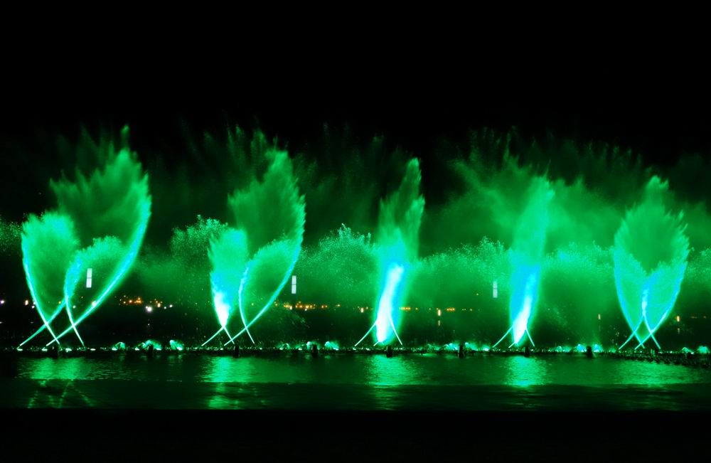 大连东港音乐喷泉图片