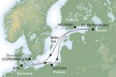 地中海邮轮【管乐号】基尔港8日7晚邮轮船票·波罗的海巡游 圣彼得堡图片