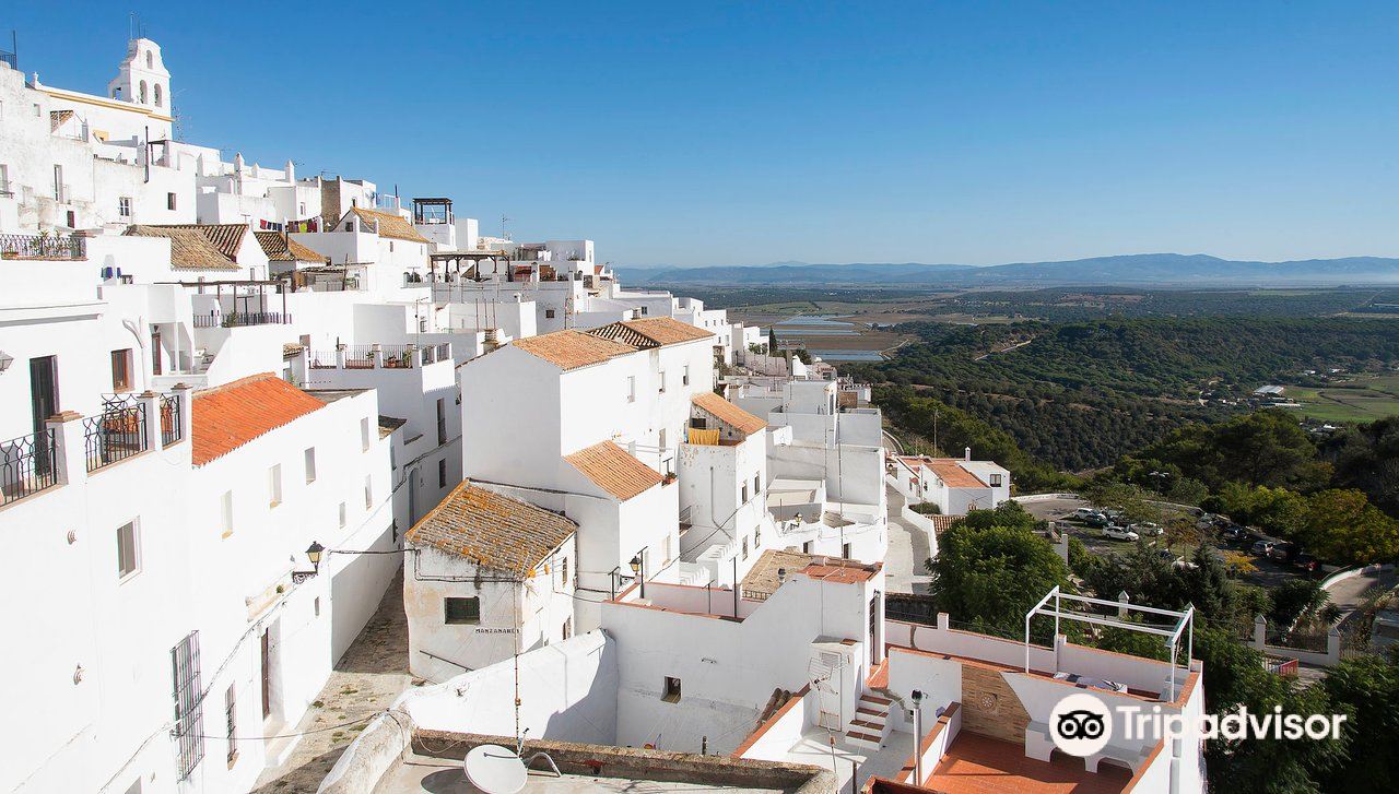 Premium Photo  Aerial view of the town of conil de la frontera from the  torre de guzman cadiz andalusia