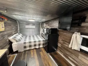 Cozy modified camper cabin