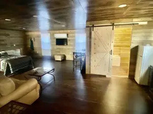 Newly added studio apartment, above garage.