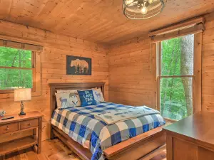 Lakefront Glass House Cabin w/ Mountain Views!