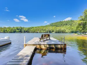 Inlet Lakefront Home: Private Dock & Beach Access!