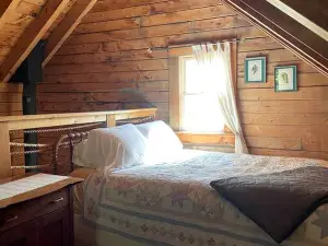 Naughty Dog Private Island Log Cabin in Monmouth, ME