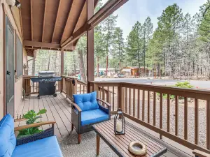 Updated Deck & Fireside Table: Pinetop Cottage