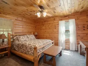 Tranquil cabin on the Pine River
