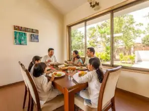 StayVista's Santoni Farms - Riverside Bliss with Pool, Orchard & Activities