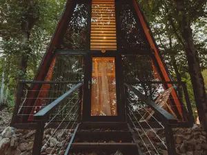 Eco village in the forest