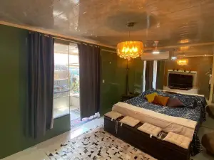 Mansion with swimming pool, barbecue, hot tub, jacuzzi, gym and arena.