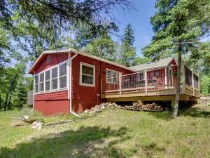 Waterfront Pequot Lakes Cabin Fire Pit and Views!
