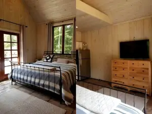 Glamorous Cottage Rental with Outdoor Lounge and Pool on 40 Acres in Pine Bush, New York