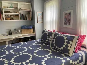 Cottage beside a waterfall