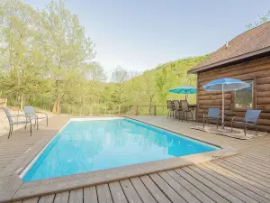 Buffalo County Log Cabin w Guesthouse and pool