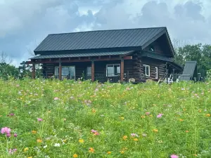 Secluded cabin on 75 acres 360 views cedar hot tub infrared sauna outdoor Shower