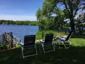 Calming Waterfront Home With Dock on Lake Wequaquet with Beach Pass