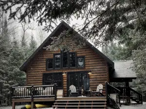 Peaceful RIVER front cabin in the WOODS! Kayak, snowmobile, hike, relax!