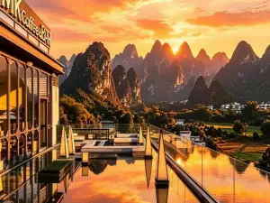 Mengyuan RESOR 360° View Hotel: Starry Pool & Hot Spring, Shili Gallery Yulong River