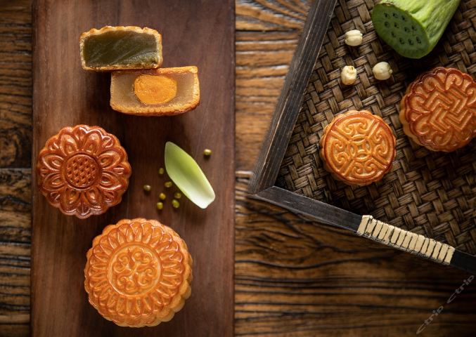 [静安区]上海素凯泰酒店素凯泰中秋月饼礼盒 臻月四粒装