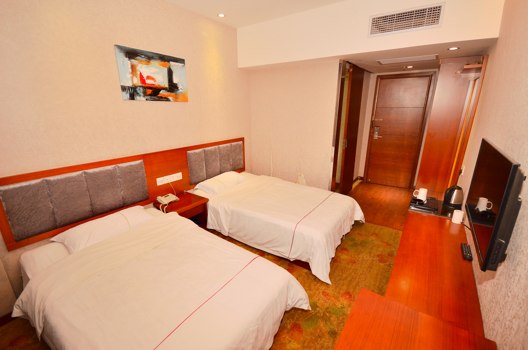 武汉嘉佰丽酒店街道口武汉大学店-豪华双床房[无早]