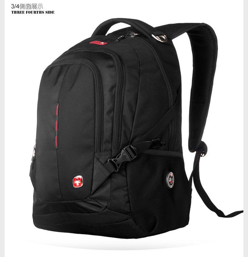 swissgear 瑞士军刀 sa-9393商务经典系列双肩电脑背包 黑色