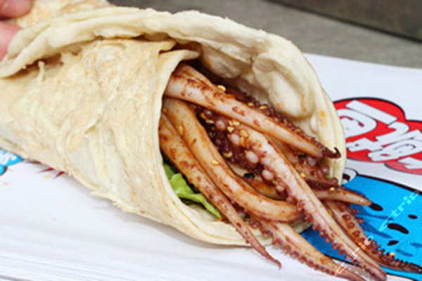 鱿鱼卷饼