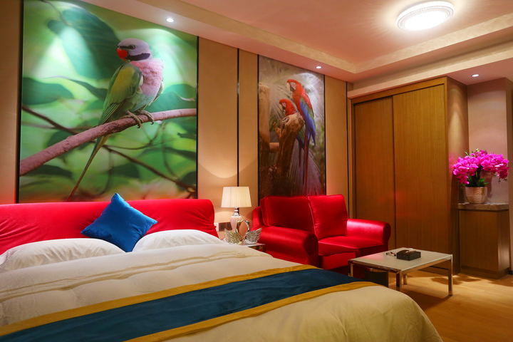 喜运臻品艺术主题国际酒店公寓-精品狂野视觉大床房(超值抢)