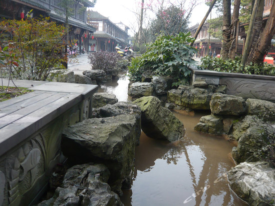 成都崇州街子古鎮香閣園客棧院子