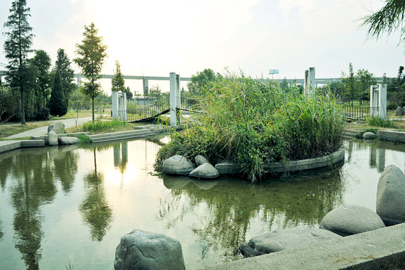 双层别墅1晚 自                    店位于润扬大桥下世业大桥公园内