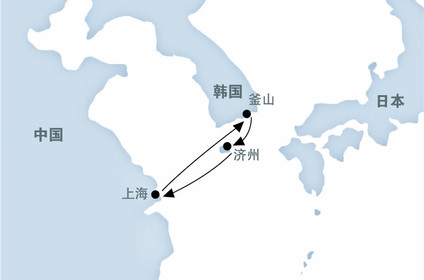 公主邮轮【蓝宝石公主号】上海港5日团队游·釜山 济州